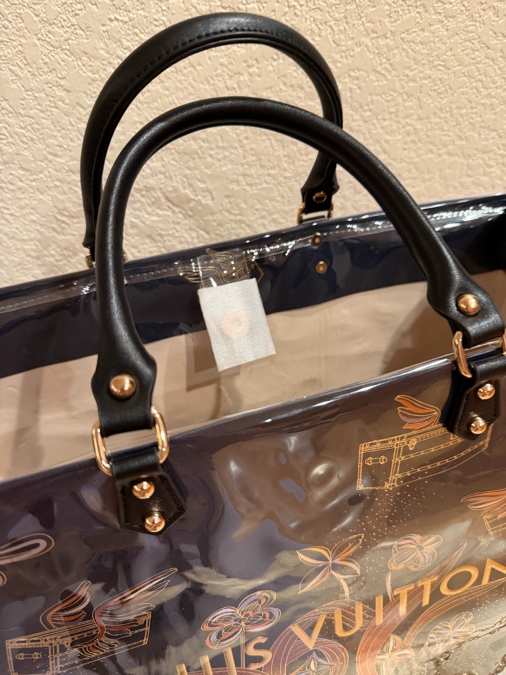 Louis Vuitton LV Large Shopping Tote Bag Crossbody Bag with PVC / TPU Cover - Picture 8 of 9